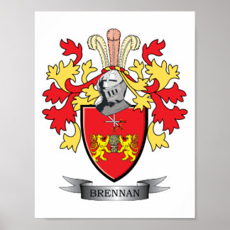 Brennan Family Crest Jackar om Arm Poster