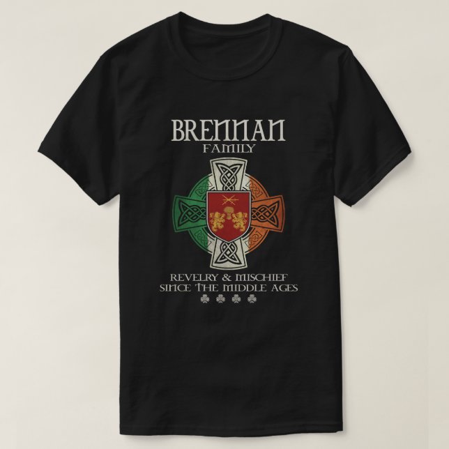Brennan Family Ireland Brennan-efternamn T Shirt (Design framsida)