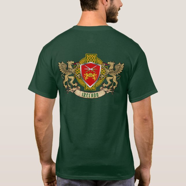 Brennan Irish Shield & Griffins Personlig T Shirt (Baksida)