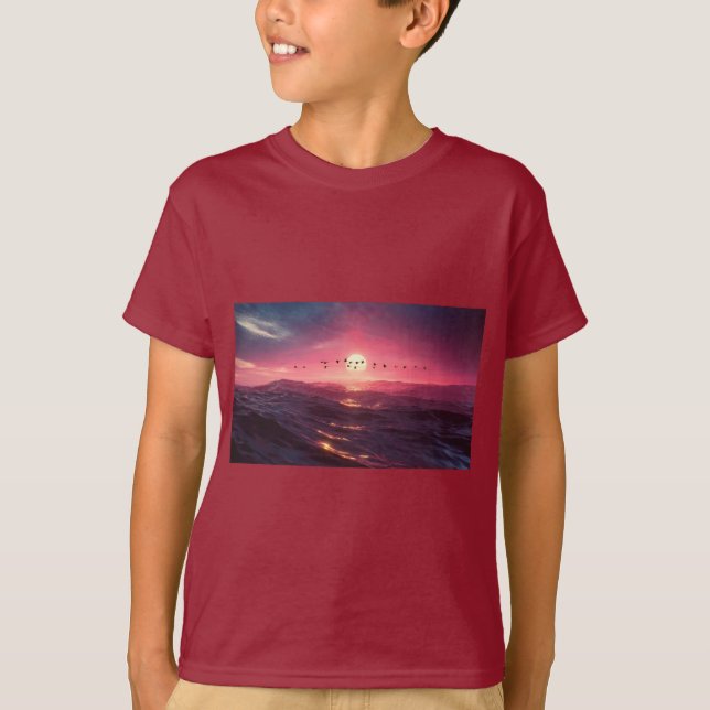 Brent Geese vid Sunset T Shirt (Framsida)