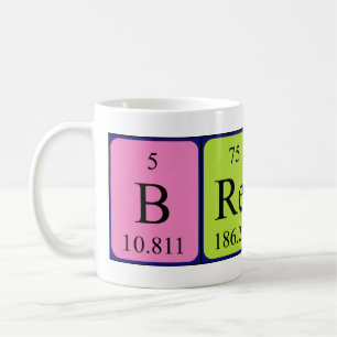 Brent Periodisk bord namn mugg