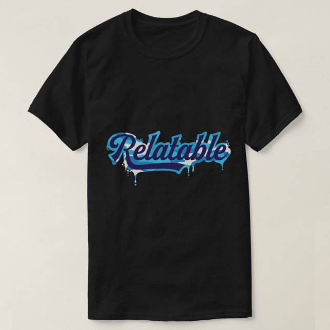 Brent Rivera Merch Relatable-Navy Camo Smälter Lig T Shirt (Design framsida)