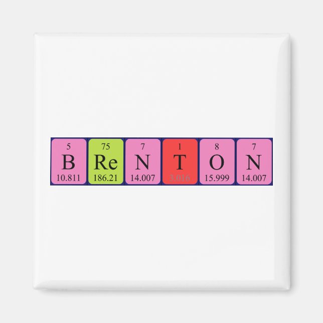 Brenton Periodisk magnet bord namn (Framsidan)