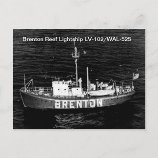 Brenton Reef Lightship LV-102/WAL-525 Postcard Vykort