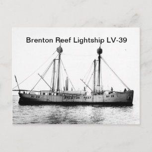 Brenton Reef Lightship LV-39 Postcard Vykort