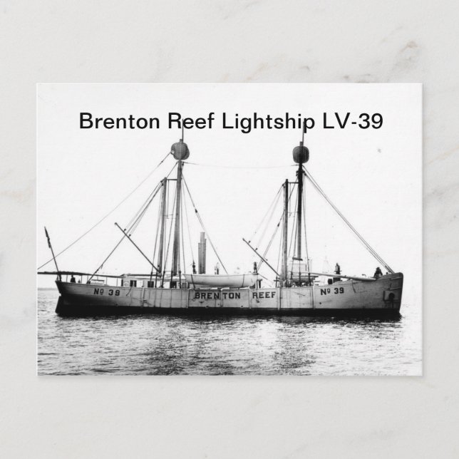 Brenton Reef Lightship LV-39 Postcard Vykort (Framsida)