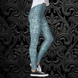 Brer Rabbit av William Morris Blue Textile Mönster Leggings