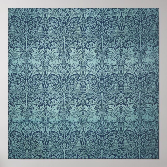 Brer Rabbit av William Morris, textilmönster Poster (Framsidan)