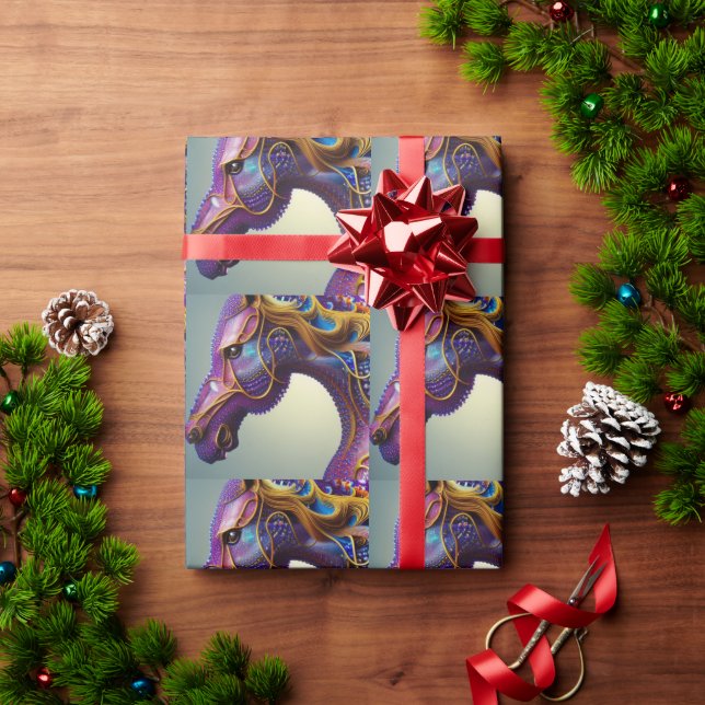 Brerce Fractural Gems Horse Head Presentpapper (Julgåva)