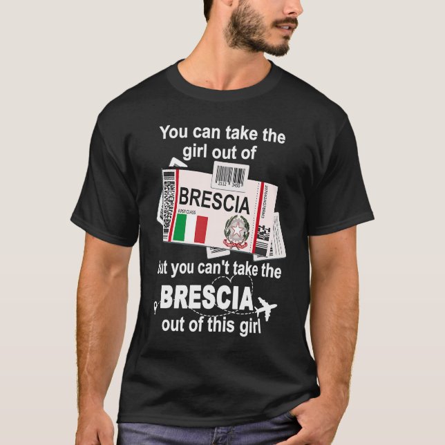Brescia Boarding Pass  Brescia Girl  Brescia T Shirt (Framsida)