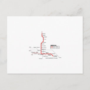 Brescia tunnelbanan vykort