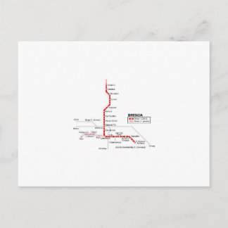 Brescia tunnelbanan vykort