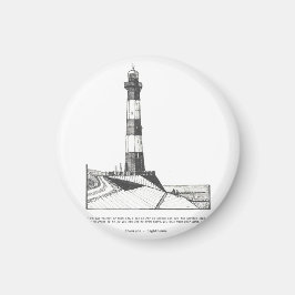 Breskens Lighthouse Netherlands Illustration Magnet