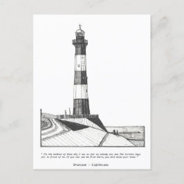 Breskens Lighthouse Netherlands Illustration Vykort