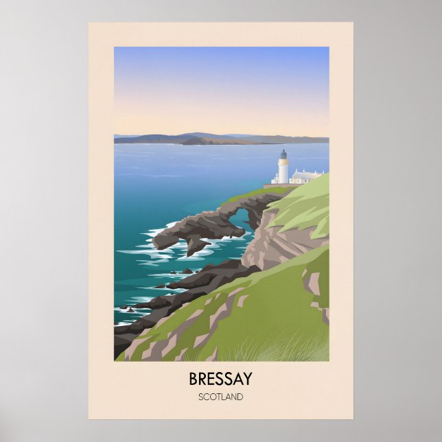 Bressay Skottland Resaffisch Poster (Framsidan)