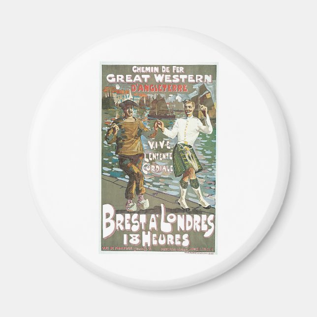 Brest á Londres 18 heurs Magnet (Framsidan)