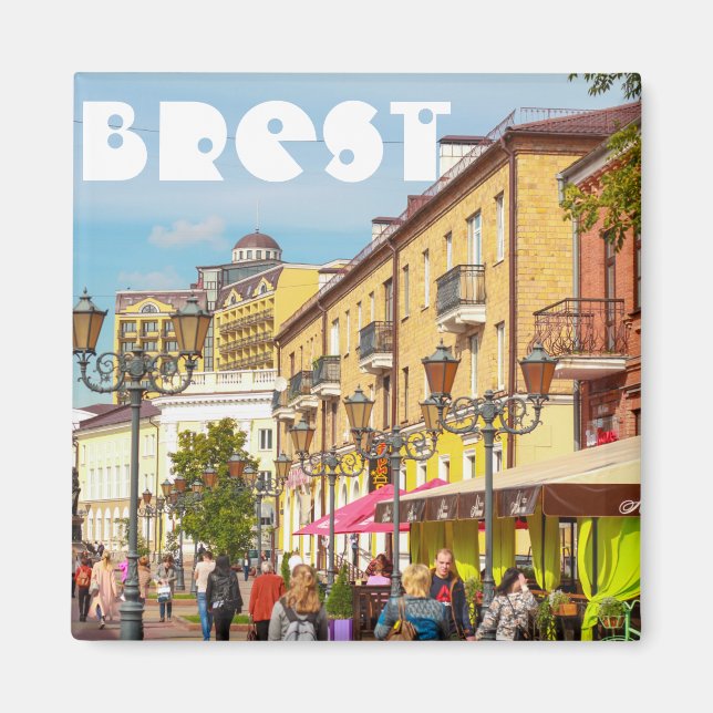 Brest Belarus Cityscape Architecture Street Б р е  Magnet (Framsidan)