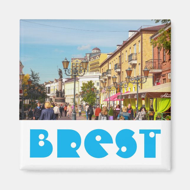 Brest Belarus Cityscape Architecture Street Б р е  Magnet (Framsidan)