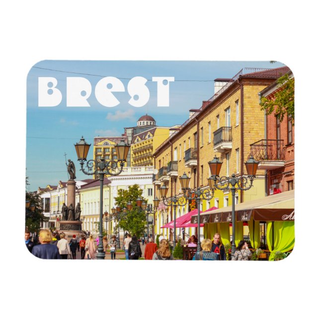 Brest Belarus Cityscape Architecture Street Б р е  Magnet (Horisontell)