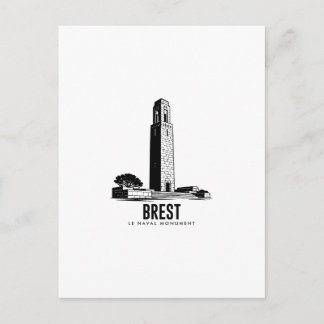 Brest Monument Naval Affiche Vintage Bretagne D Vykort