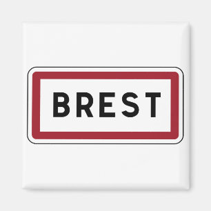 Brest vägmärke, frankrike magnet