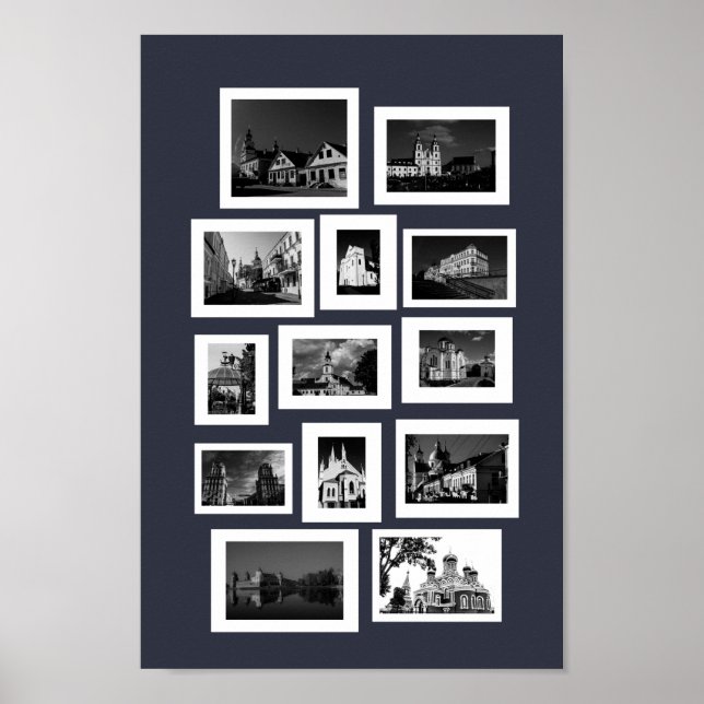 Brestarkitektur i Vitryssland Minsk Grodno Vitebsk Poster (Framsidan)