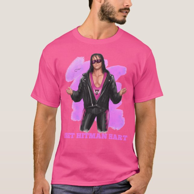 Bret Hitman Hart T Shirt (Framsida)