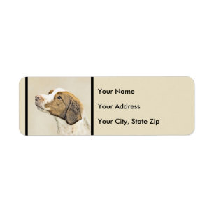 Bretagne - Cute Original Hund Art Returadress Etikett