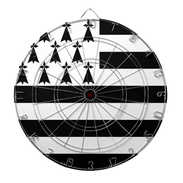 Bretagne (Gwenn-ha-du) flagga Dartboard Darttavla (Framsidan)