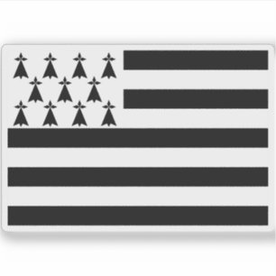 Bretagne (Gwenn ha du) flagga, Frankrike Klistermärken