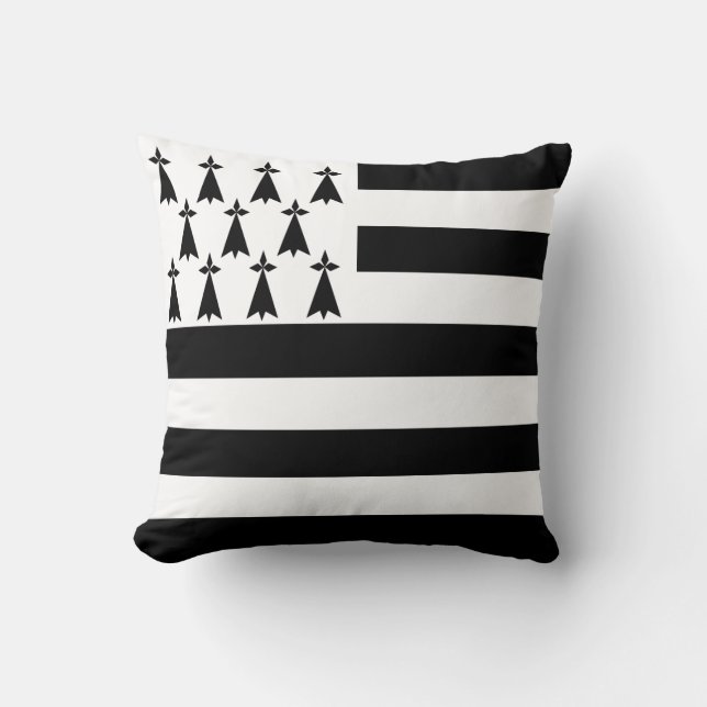 Bretagne patriotiska flagga kudde (Framsida)