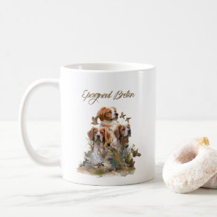 Bretagne spanel, fåglarnas passion kaffemugg