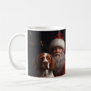 Bretagne spanjor med Jultomten jul Kaffemugg