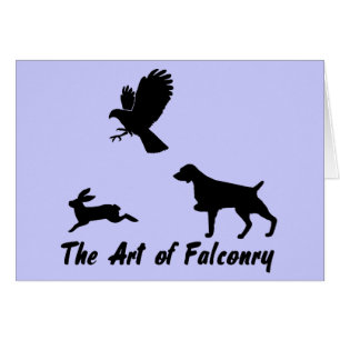 Bretagne spanjor och Falconry Hälsningskort