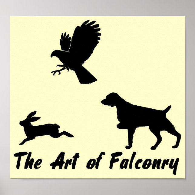 Bretagne spanjor och Falconry Poster (Framsidan)