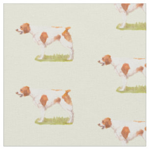 Bretagne Spanska Hund Art Fabric Tyg