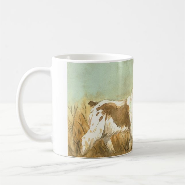 Bretagne Spanska Hund Art Mugg (Vänster)