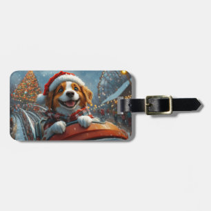 Bretagne Spanska Hund jul Bagagebricka