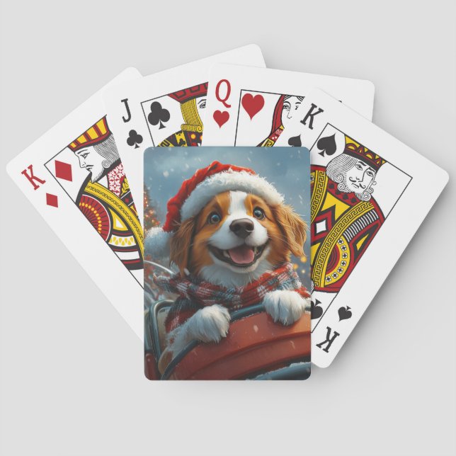 Bretagne Spanska Hund jul Casinokort (Baksidan)