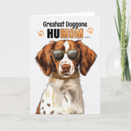 Bretagne Spanska Hund Underbarare HuMOM Mors dag Helgkort