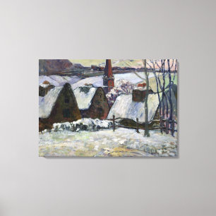 Breton by under snö, 1894 canvastryck
