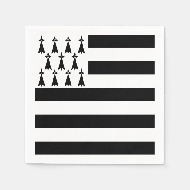 Breton Flagga Cocktail Napkins (standard) Pappersservett (Framsidan)