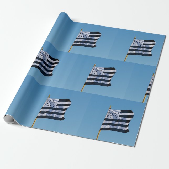 Breton flagga presentpapper (Utrullad)