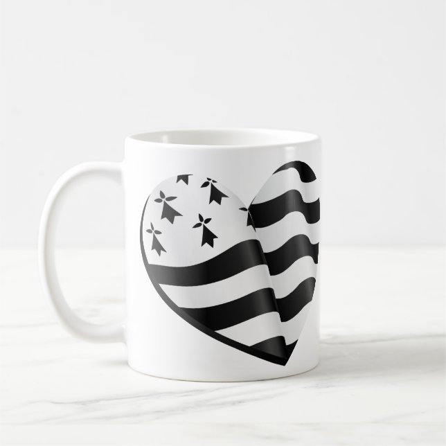 Breton flaggahjärta kaffemugg (Vänster)