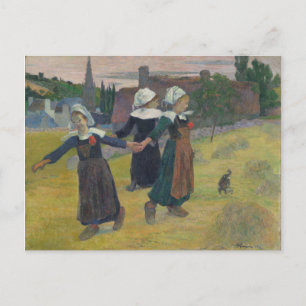 Breton Girls Dancing - Paul Gauguin Vykort