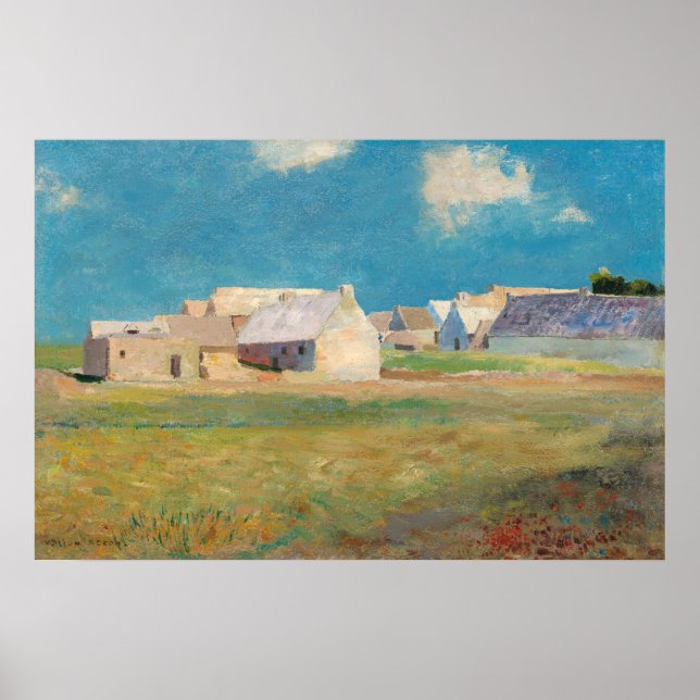 Breton Village - Odilon Redon Fine Art Poster (Framsidan)