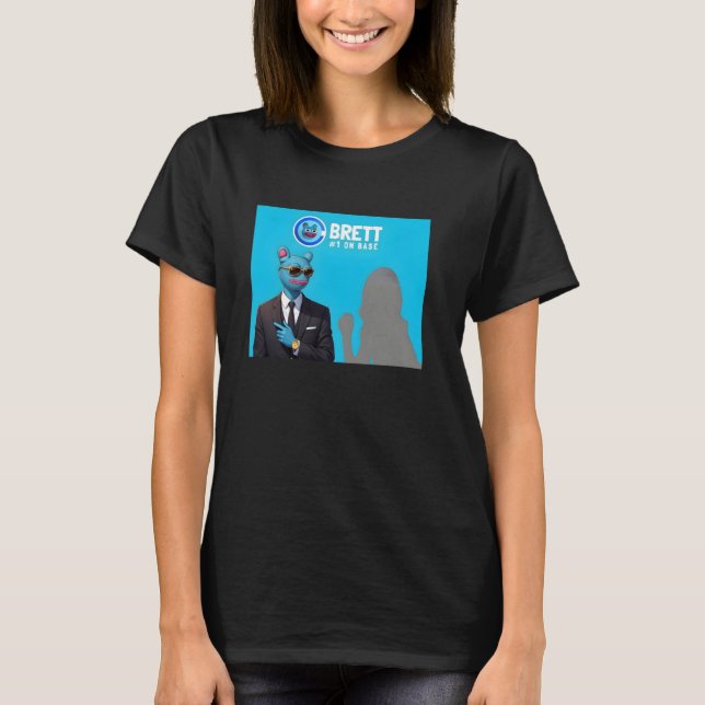 Brett Crypto och Brett Memine Coin för Brett Meme T Shirt (Framsida)