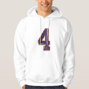 Brett Favre beställnings- Vikings #4 Hooded tröj Sweatshirt