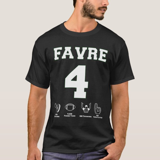Brett Favre - Career Stats   T Shirt (Framsida)