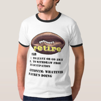 Brett Favre: Menande av T-tröja för ord T-shirt